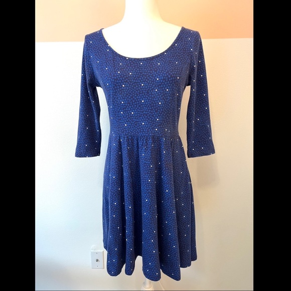 LC Lauren Conrad Dress, blue hearts, skater, Medium - Picture 2 of 6